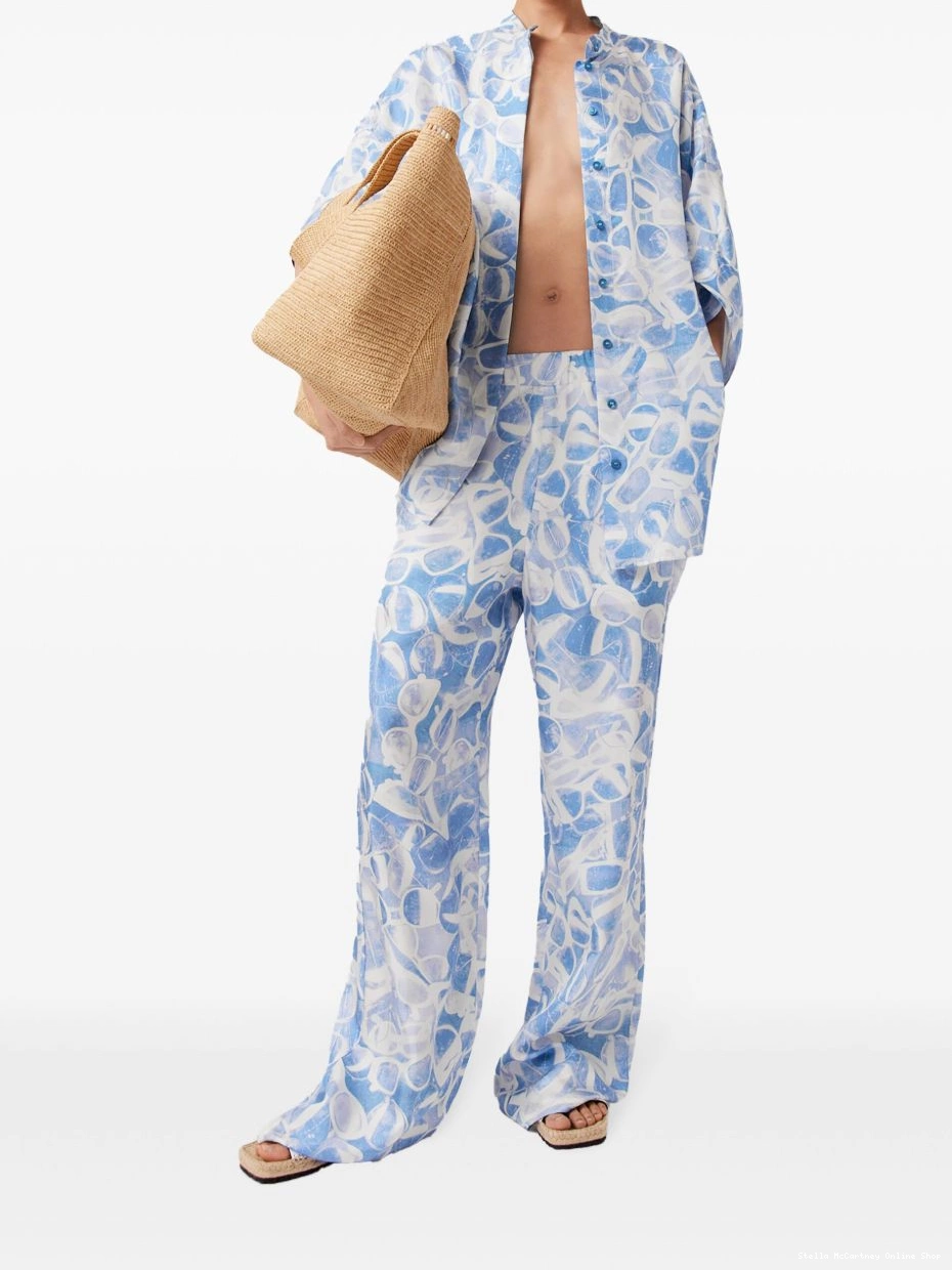 Affordable shirt sunglasses-print Women silk McCartney Stella 0727